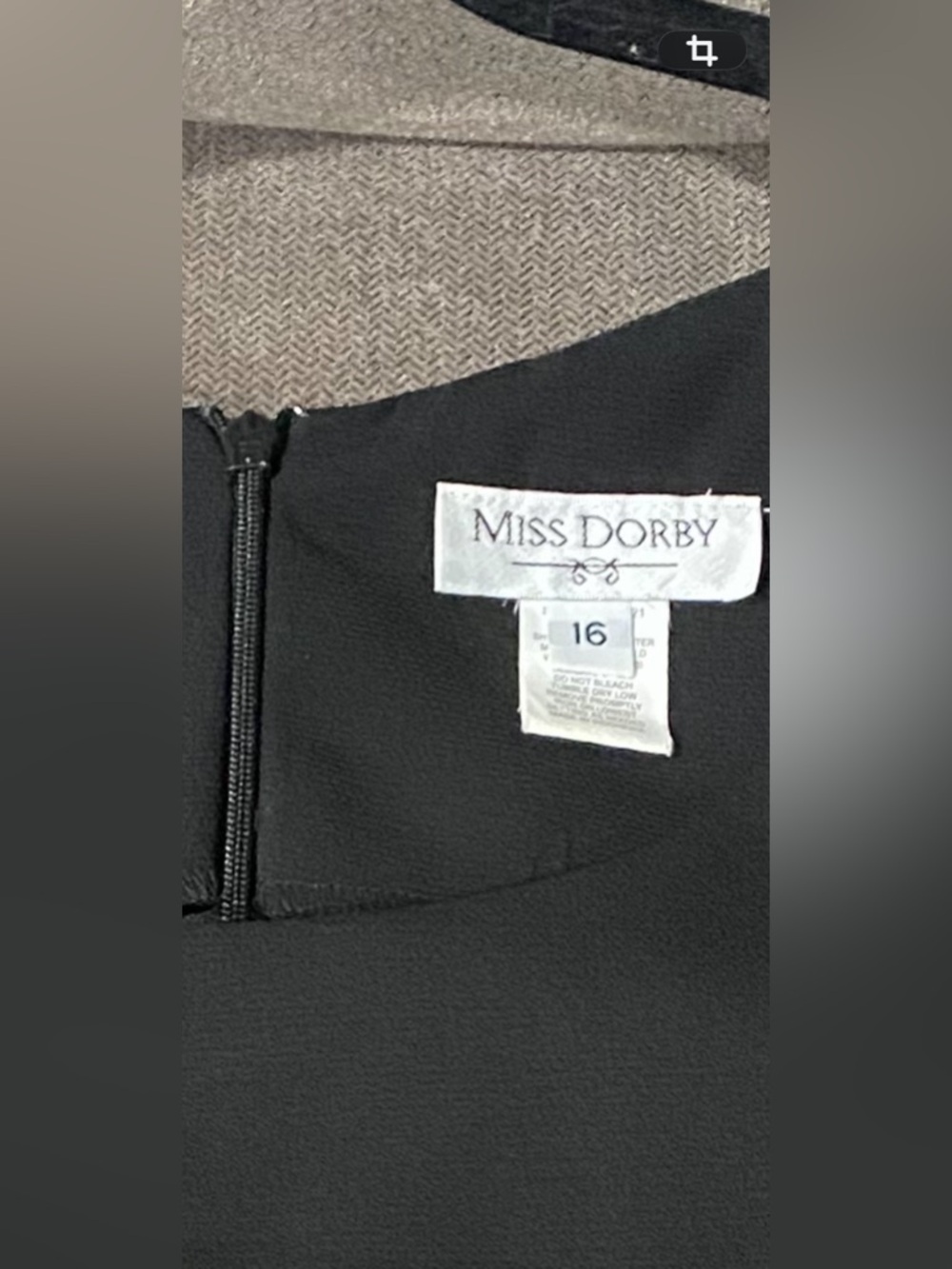 Miss Dorby Classic Black Sleeveless Shift Dress-size 16 - Picture 6 of 7